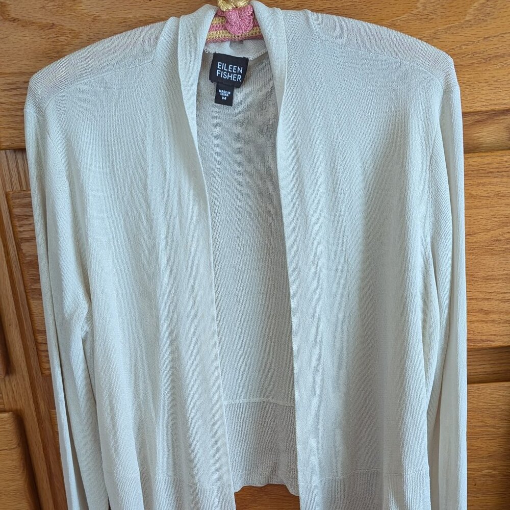 Eileen Fisher white medium cardigan